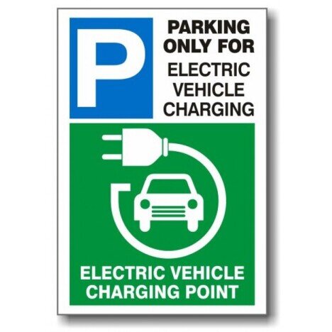 Electric Vehicle Charging Parking Sign