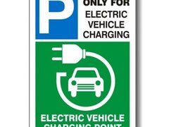 Electric Vehicle Charging Parking Sign