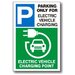 Electric Vehicle Charging Parking Sign